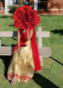dark red Lehenga