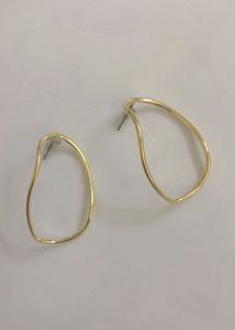 Gold Plated Irregular Hoop Earrings