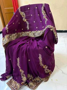 Beautiful purple 💜 saree