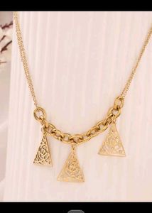Elegant Gold Triangle Pendant Necklace