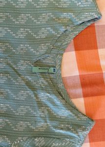 JANASYA Green Kurta (without pants) | Size XS