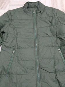 olive green puffer jacket