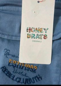 Light Blue Cargo Korean Pants
