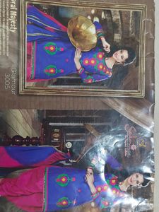 Girlish Suit With Bazu Work