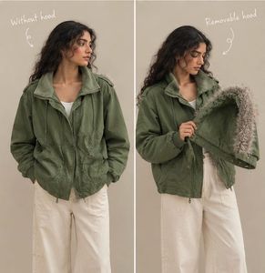Women's Warm Removable Hood Jacket