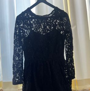 Elegant Black Lace Dress