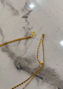 Layered Gold plated Chain Necklace