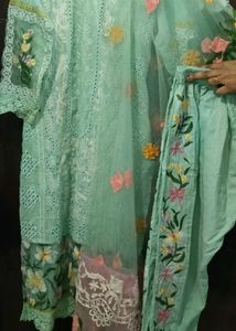 Mint Green Embroidered Salwar Kameez