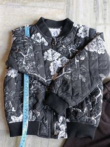 Quilted Floral Bomber Jacket