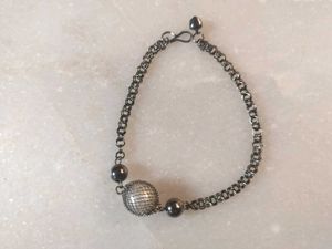 Unique Chain Bracelet with Orb Pendant