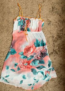 Boho y2k vintage Floral Summer mini slip Dress