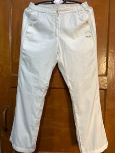 White Fila Track Pants