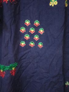 Beautiful Embroidered Navy Blue Kurti Flawless