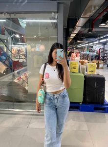Stylish White roadster Graphic Print T-Shirt