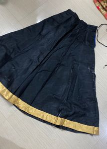 Black &amp; Gold Trim Ethnic lehenga