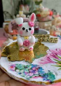 cute baby bunny keychain