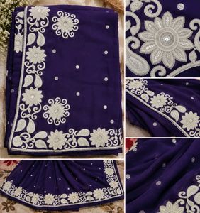 ✨ Elegant Purple Embroidered Saree | Beautiful Par
