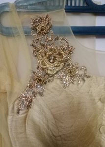 Elegant Yellow Lace Dress