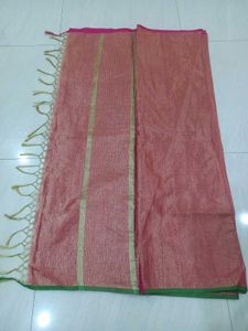 Stunning Pink Saree With Embellished Blouse