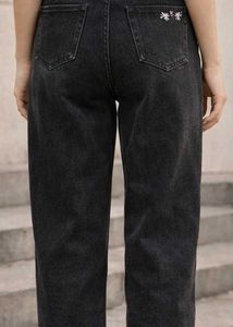 Black Straight-Fit Denim Jeans
