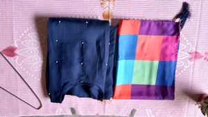 Beautiful Navy Women Kurta And Dupatta Set