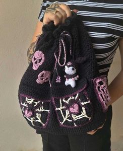 Crocheted Backpack with Charms