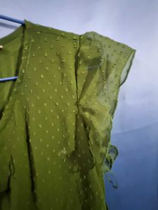 Olive Green Tiered Dress