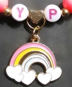 Rainbow Charm Beaded Bracelet