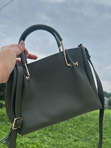 Jimmy Choo Olive Green Leather Tote