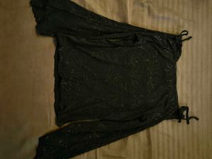 Sparkly Black Long Sleeve Top