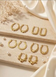 Elegant Gold Hoop Earrings Set