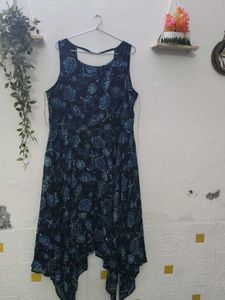 Floral Asymmetrical Hem Dress