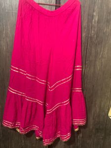3 piece set  Pink kurta with sharara and dupatta