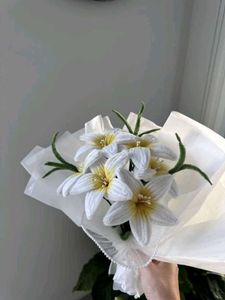 Handmade White Lily Bouquet