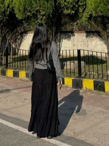 Black Flowy Skirt