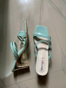 Stylish Mint Green Heeled Sandals