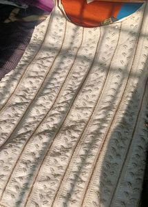 Elegant White Chikankari Dress Material