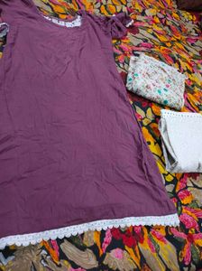 Embroidered Kurta with plazoo Paisley Design