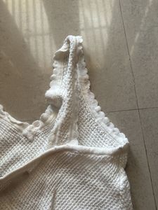 Crochet Knit V-Neck Tank Top