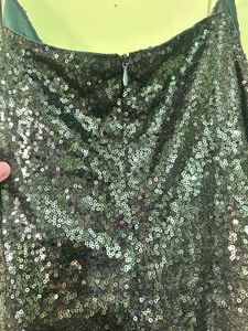 Sparkling Emerald Sequin Party Dress