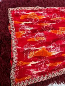 Red Embroidered Kurta Set