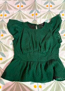 ✨ Brand New Emerald Green Peplum Top ✨