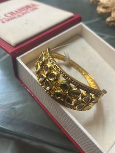 Exquisite Gold Plated Kundan Bangle