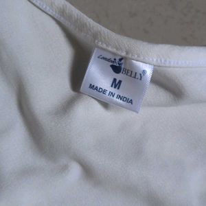 Elegant Ruched White Crop Top