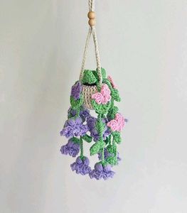 Handmade Crochet Hanging Plant Decor