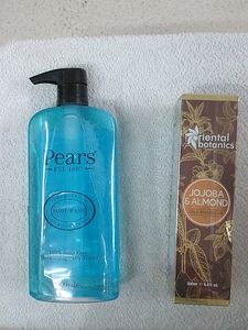 Pears Body Wash & St. Botanica Jojoba Almond Oil