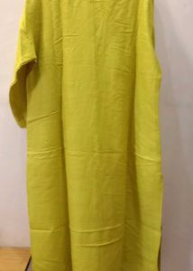 Lime Green Cotton Kurta