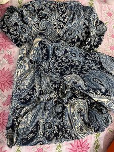 Elegant Blue Paisley Kurta Set