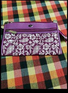 Stylish Purple Floral Clutch