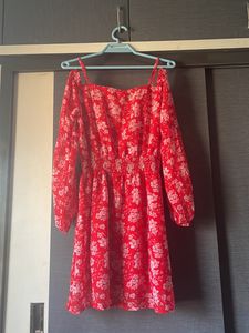 H&amp;M Floral Red Dress